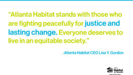 A Statement from Atlanta Habitat CEO Lisa Y. Gordon