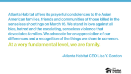 Atlanta Habitat CEO offers special prayers and solidarity to Asian American families